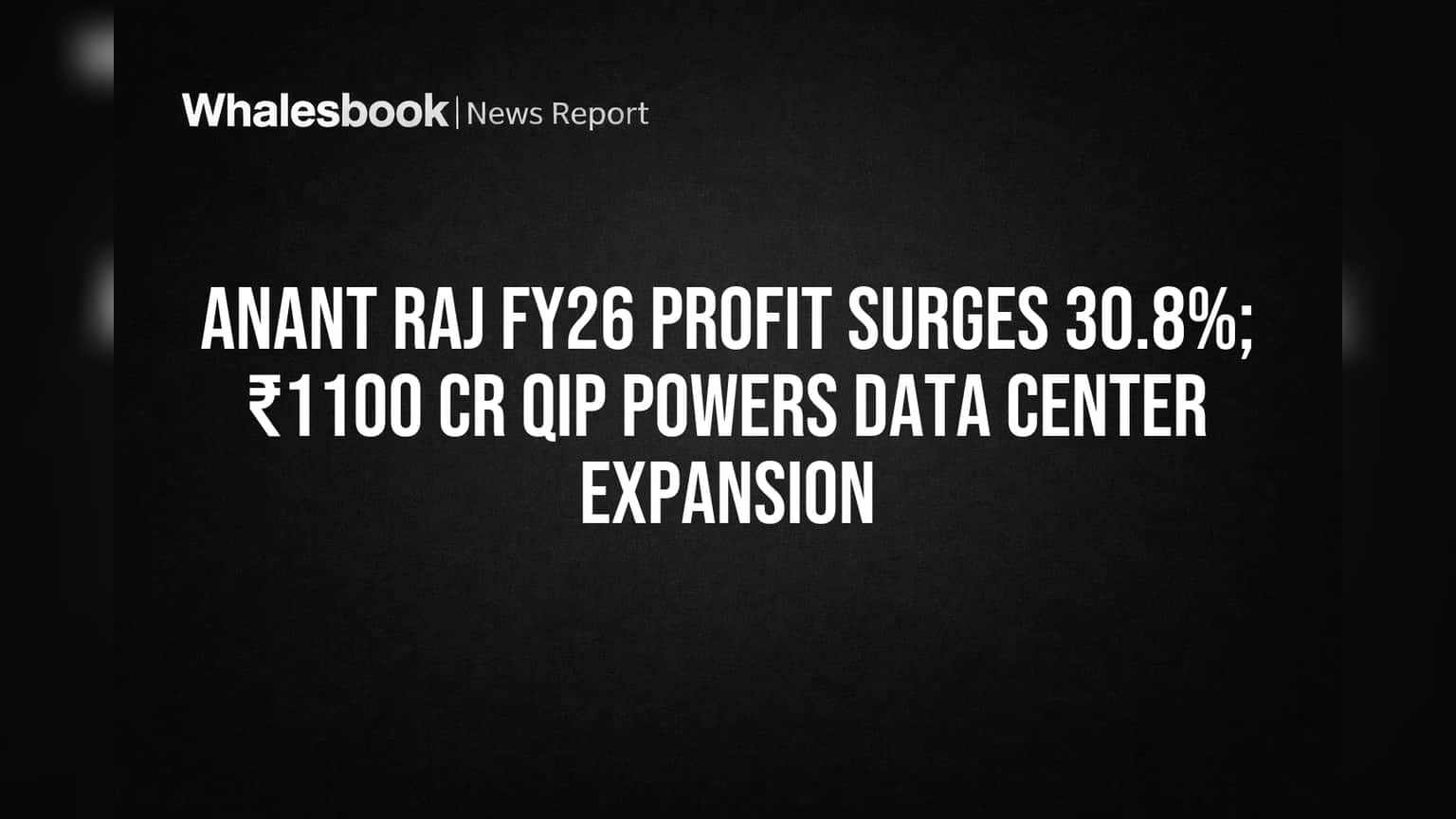 Anant Raj FY26 Profit Surges 30.8%; ₹1100 Cr QIP Powers Data Center Expansion
