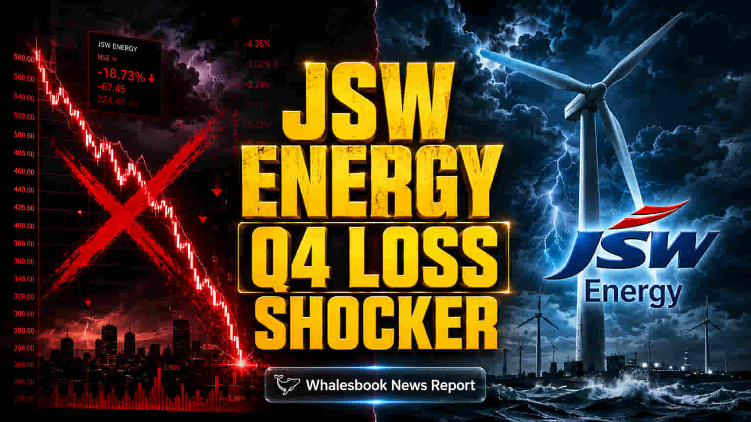 JSW Energy Share Price: રોકાણકારો ચિંતિત! Q4 માં આવક ₹4,499 Cr, પણ પ્રોફિટ ઘટ્યો, શેર **7%** તૂટ્યો