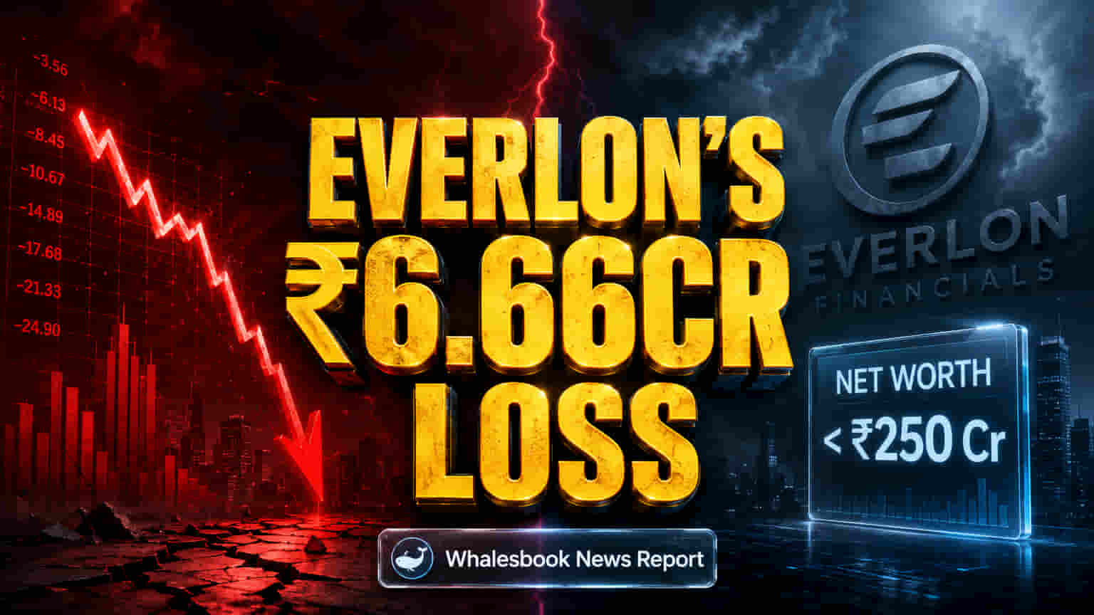 एव्हर्लॉन फायनान्सचे FY26 निकाल: ₹6.66 कोटींचा तोटा, नेट वर्थ ₹250 कोटींच्या खाली!
