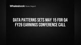 Data Patterns to Host Q4 FY26 Earnings Conference Call on May 15