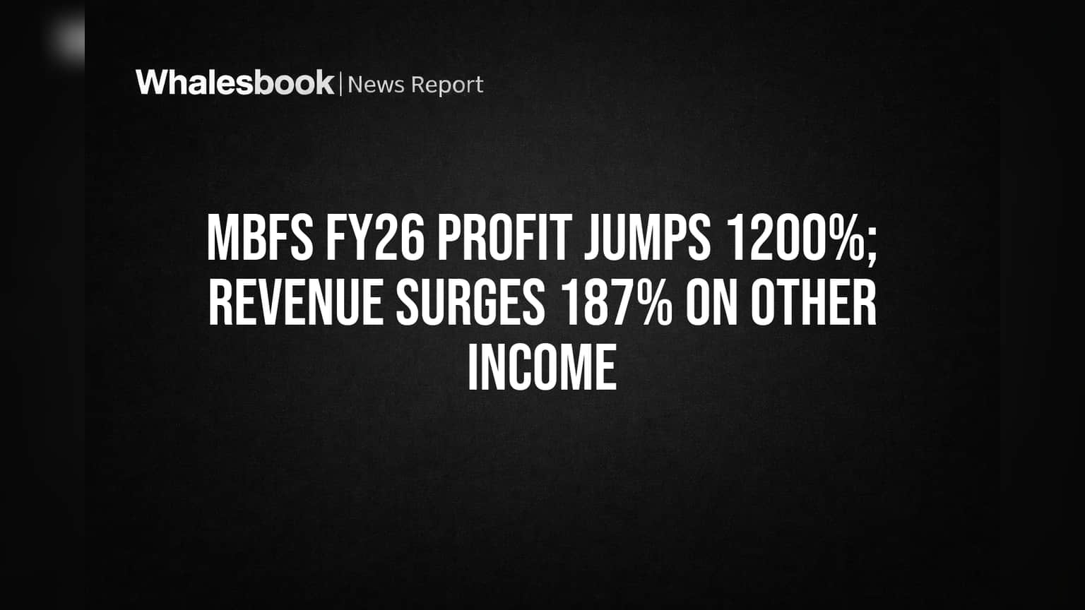 Mukesh Babu FY26 Profit Jumps 1200% on Other Income