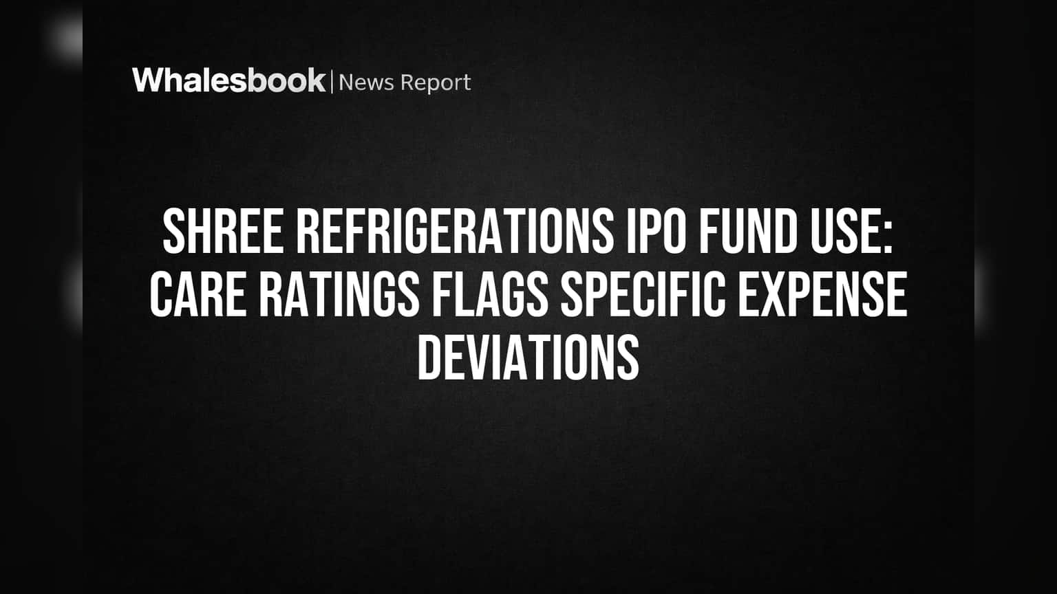 CARE Ratings Spots Spending Gaps in Shree Refrigerations IPO Funds