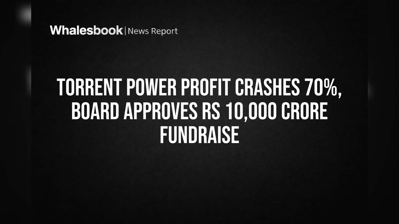 Torrent Power Profit Crashes 70%, Board Approves Rs 10,000 Crore Fundraise