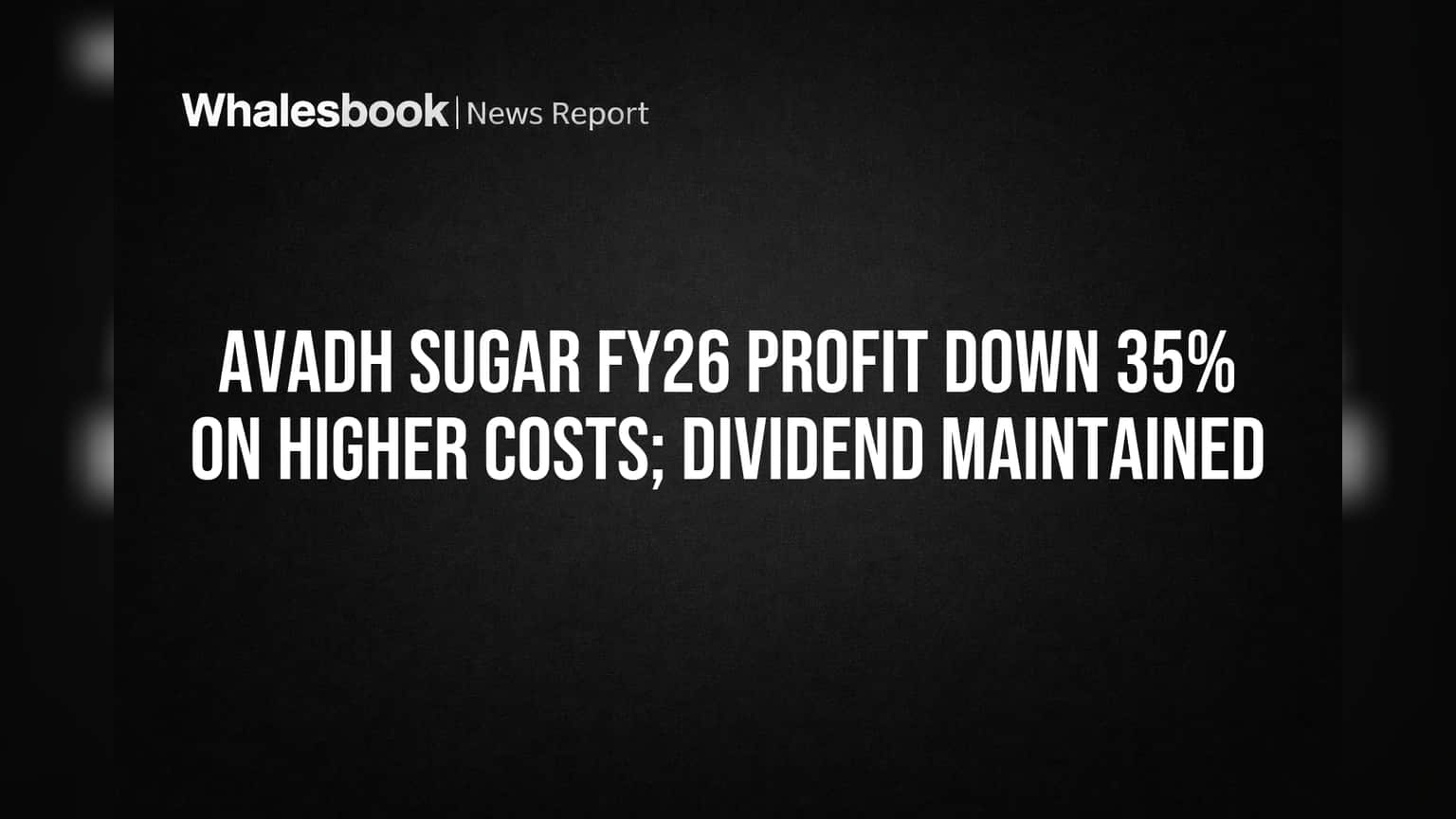 Avadh Sugar Share Price: मुनाफे में **35%** की भारी गिरावट! खर्चे बढ़े, पर डिविडेंड **100%** बरकरार