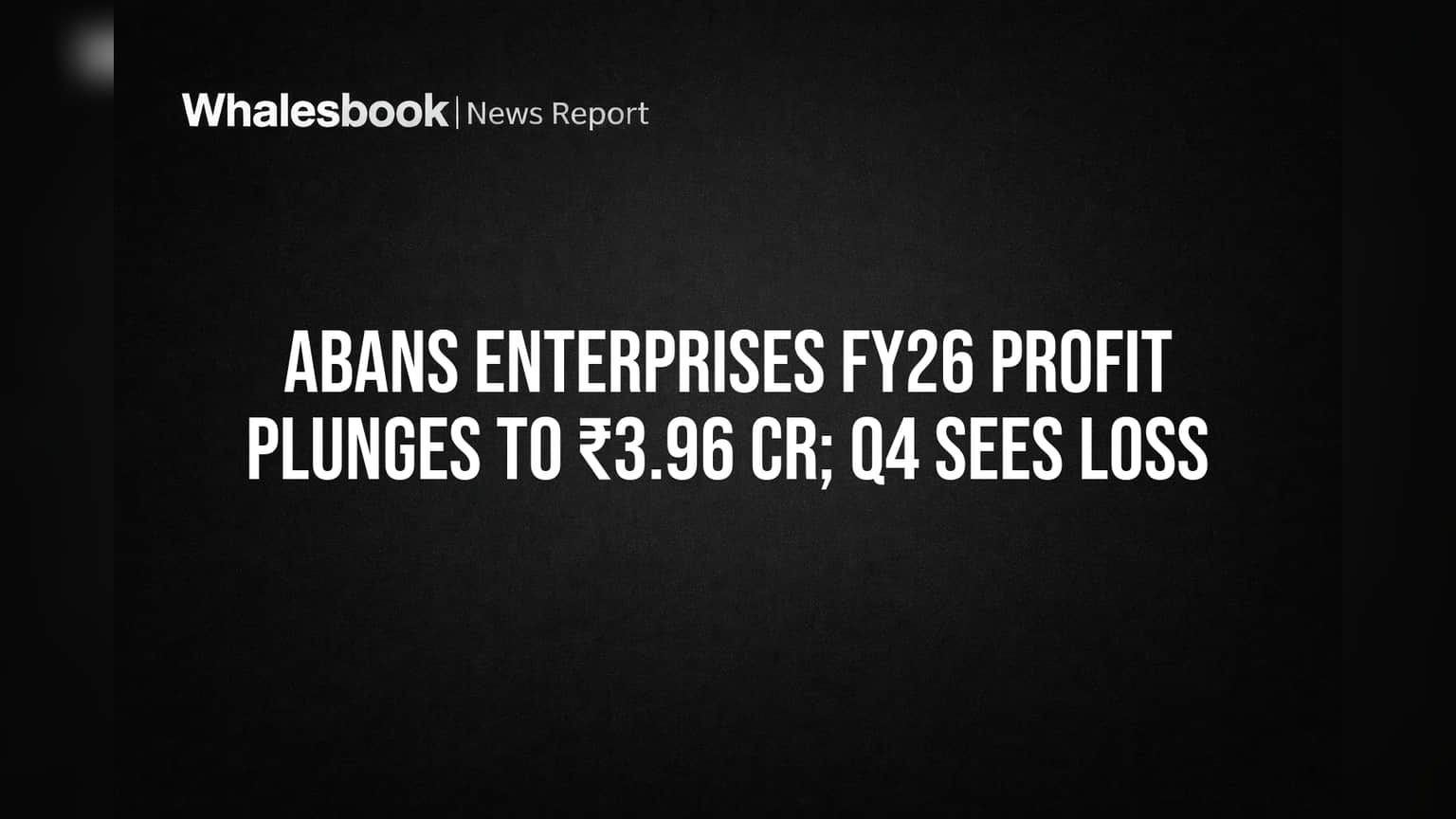 Abans Enterprises: அதிர்ச்சி ரிசல்ட்! லாபம் **79%** சரிவு, முதலீட்டாளர்கள் கவலை