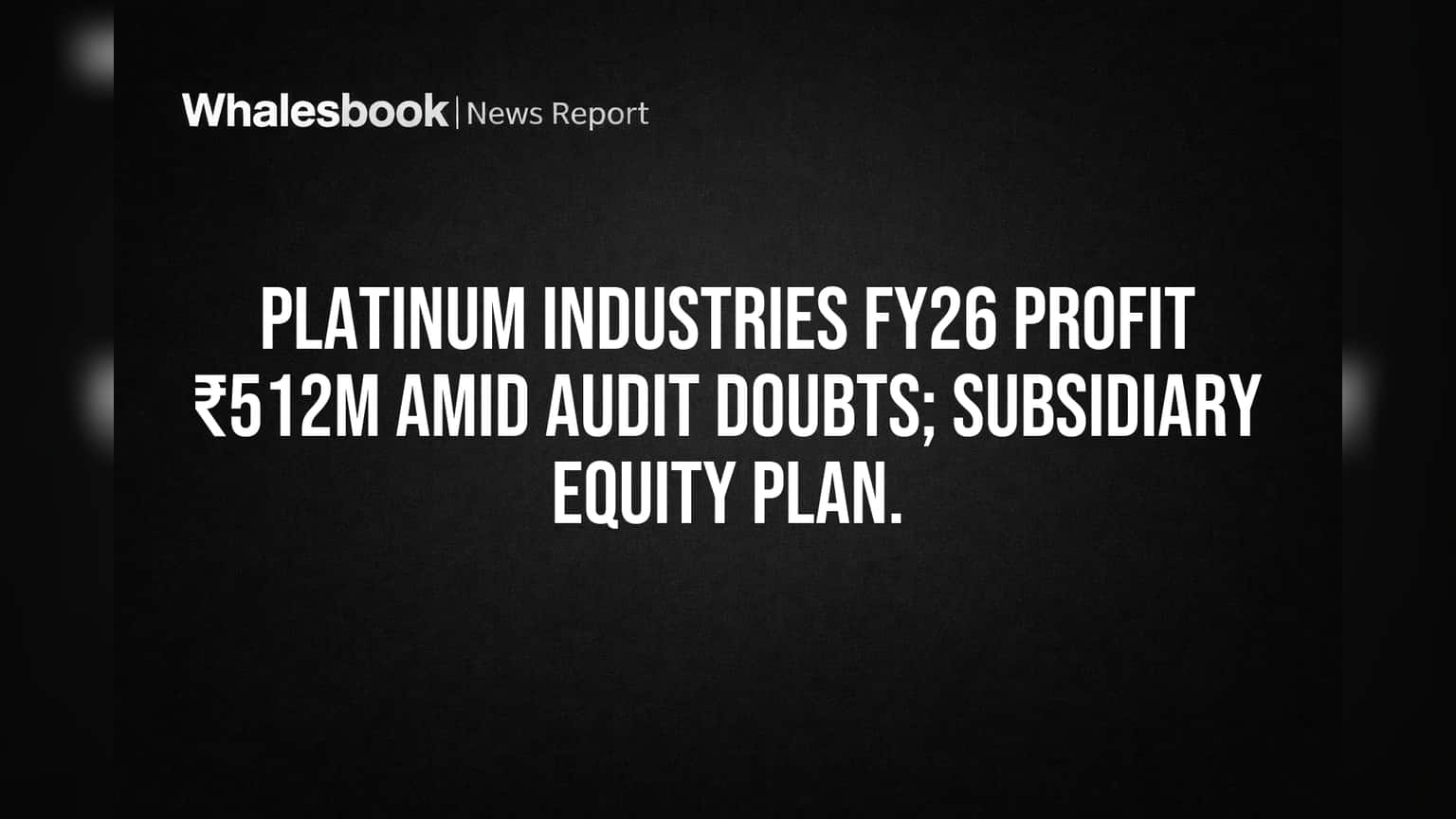 Platinum Industries FY26 Results: ₹512M Profit पर ऑडिट की चिंता, सब्सिडियरी में इक्विटी की योजना