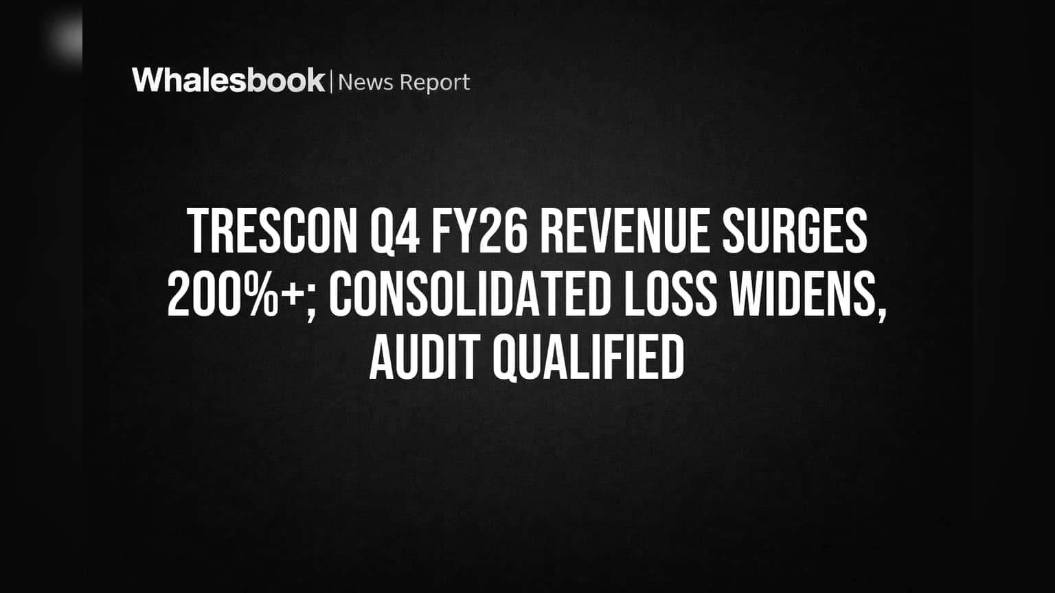 Trescon Revenue Soars 200% But Audit Qualifies Results Amid Loss