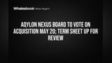 Aqylon Nexus Board to Vote on Acquisition May 20; Term Sheet Up For Review