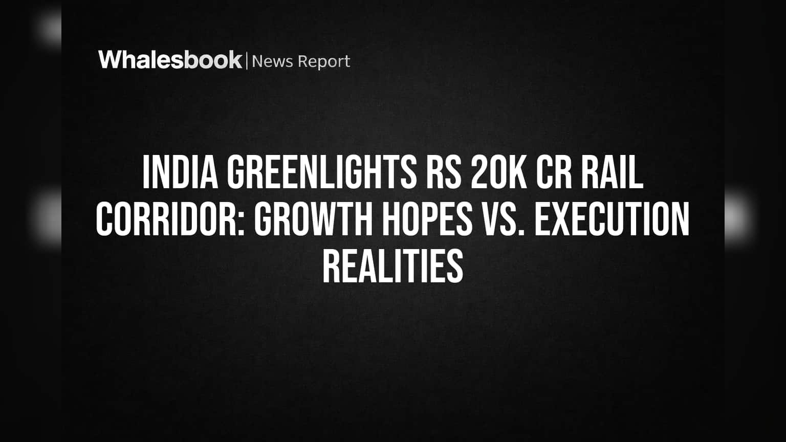 भारताचा पहिला सेमी-हाय-स्पीड रेल्वे कॉरिडॉर मंजूर! **₹20,667 कोटीं**चा मेगाप्रोजेक्ट