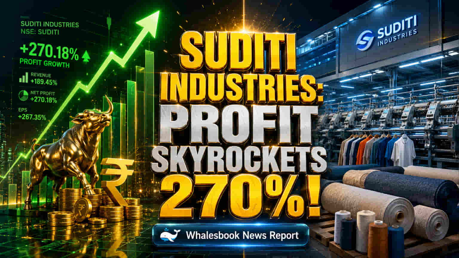 Suditi Industries Share: नफ्यात **270%** चा महास्फोट! कंपनीने साधला मोठा विक्रम, पण...