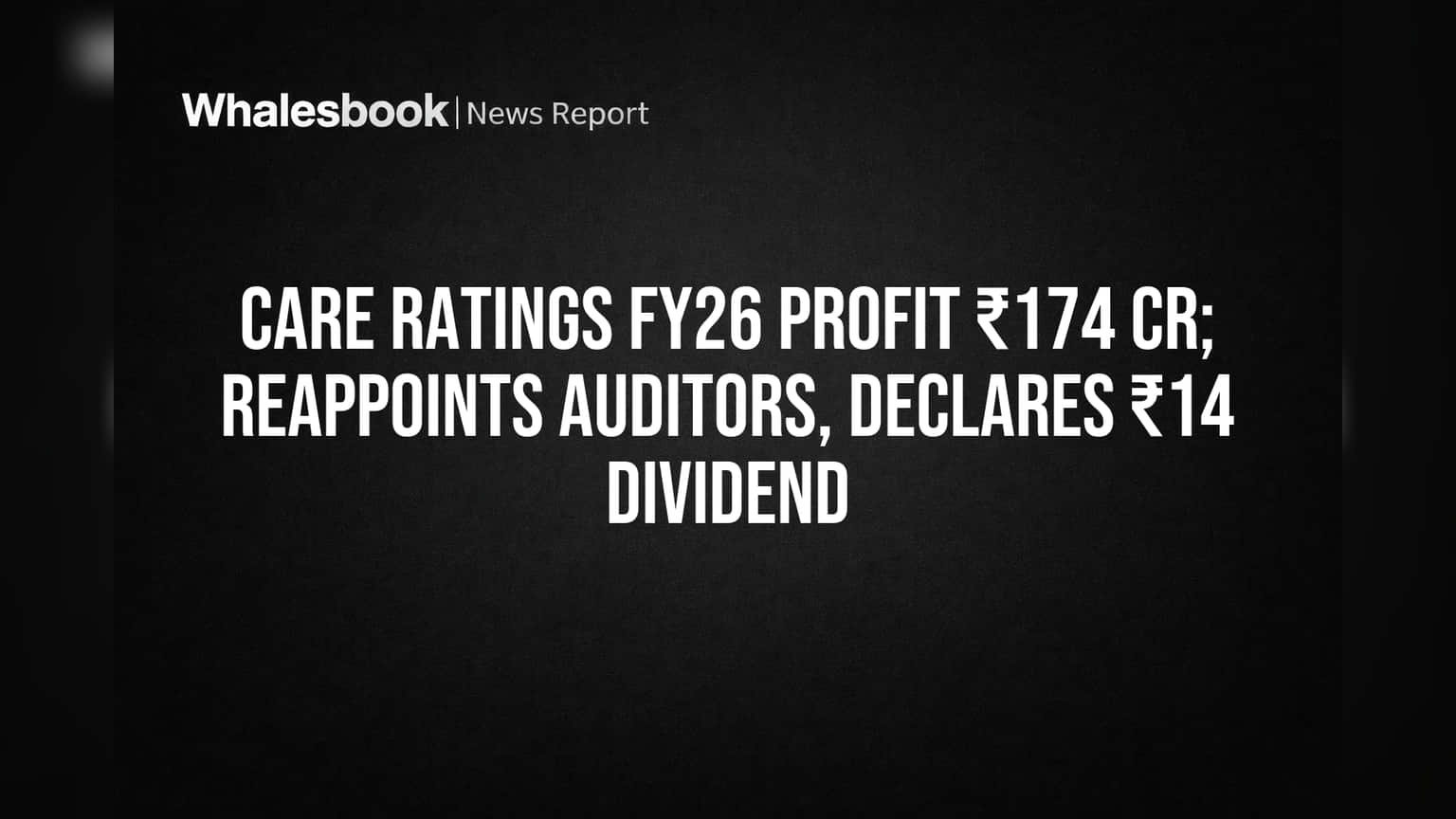 CARE Ratings FY26 Profit ₹174 Cr; Dividend ₹14 Declared, Subsidiary Sale Faces Delays
