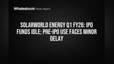 Solarworld Energy Share: IPO Funds Ab Bhi Kharch Nahi, Project Mein Hui Deri, Investors Chintit