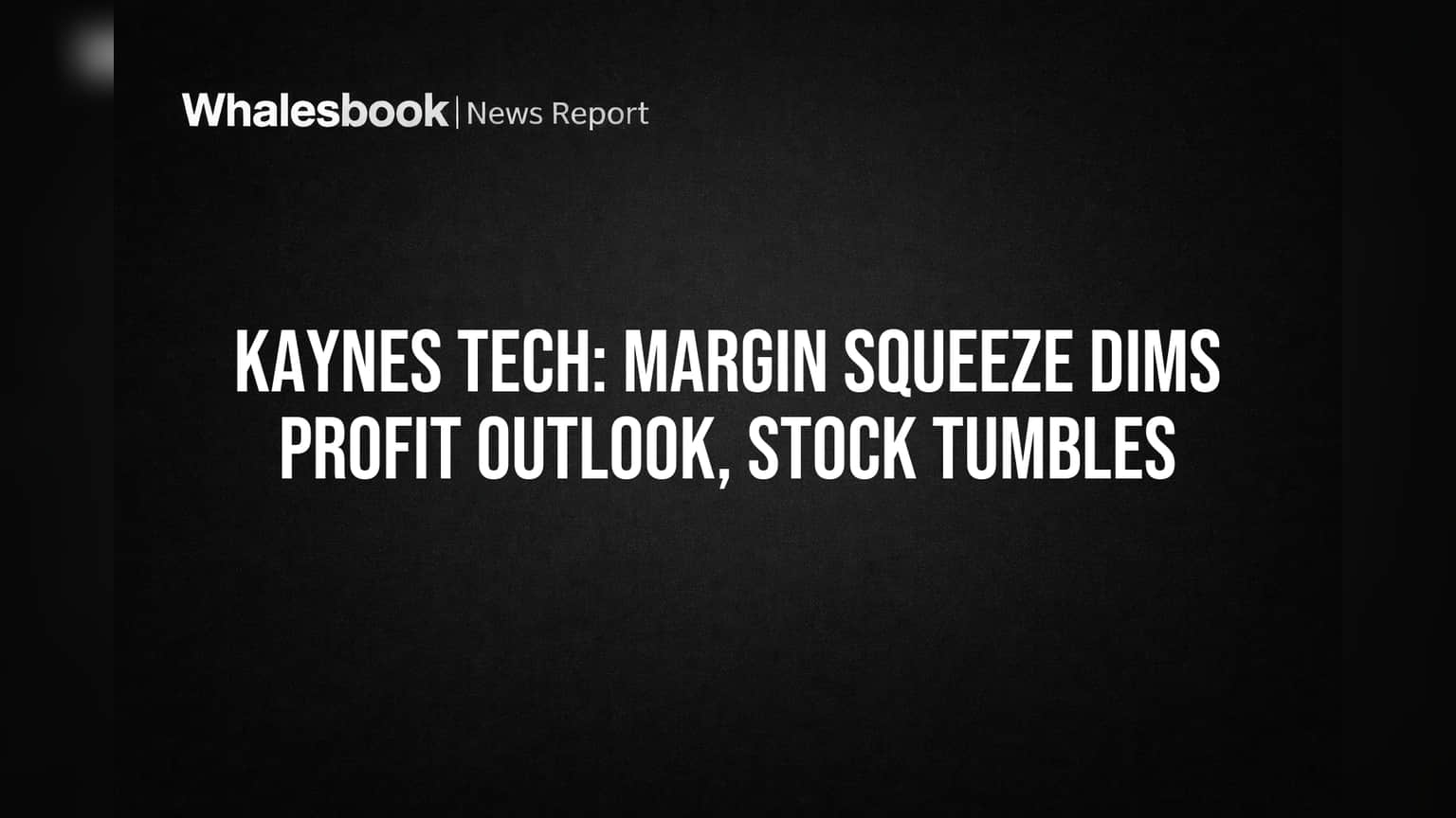 Kaynes Tech शेयर धड़ाम! मार्जिन में कमी से प्रॉफिट घटा, निवेशकों में चिंता