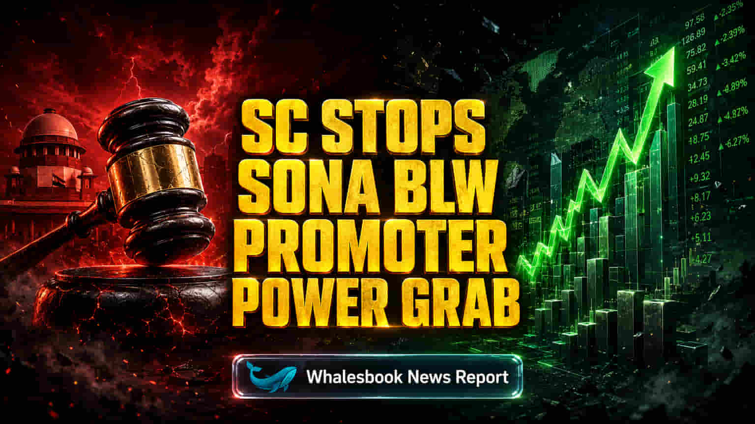 Sona BLW Shares: SC का अहम फैसला! शेयरहोल्डर के बोर्ड पर लगी रोक, निवेशकों में चिंता