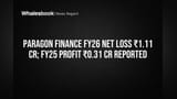 Paragon Finance Posts ₹1.11 Cr Net Loss for FY26, Reversing FY25 Profit