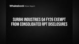 Surbhi Industries Q4 FY26: Exemption from Related Party Transaction Reports
