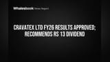 Cravatex Board OKs FY26 Results, Recommends Rs 13 Dividend