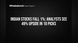 Indian Stocks Fall 1%; Analysts See 49% Upside in 10 Picks