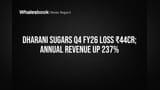 Dharani Sugars Reports ₹44 Cr Q4 Loss Despite 237% Annual Revenue Surge