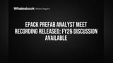 EPACK Prefab Technologies Releases FY26 Analyst Call Recording