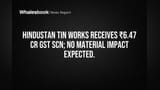 Hindustan Tin Works Receives ₹6.47 Cr GST SCN; No Material Impact Expected.