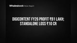 Digicontent Posts ₹81 Lakh FY26 Profit, But Sees ₹10 Cr Standalone Loss