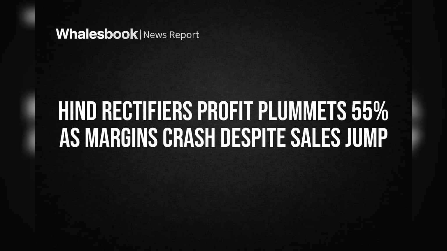 Hind Rectifiers Profit Plummets 55% As Margins Crash Despite Sales Jump
